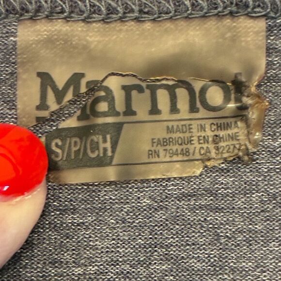 MARMOT Short Sleeve Knit Top Gray Women’s Size Small - Picture 5 of 5